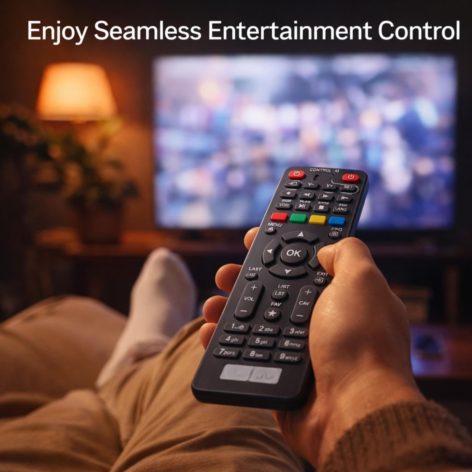 Book My Remote Compatible for GTPL Set Top Box Remote Control (RR STB-1000) - Universal Replacement with TV Pairing - Long Range Keys Function Like Original Remote (Black) (1) angle 7