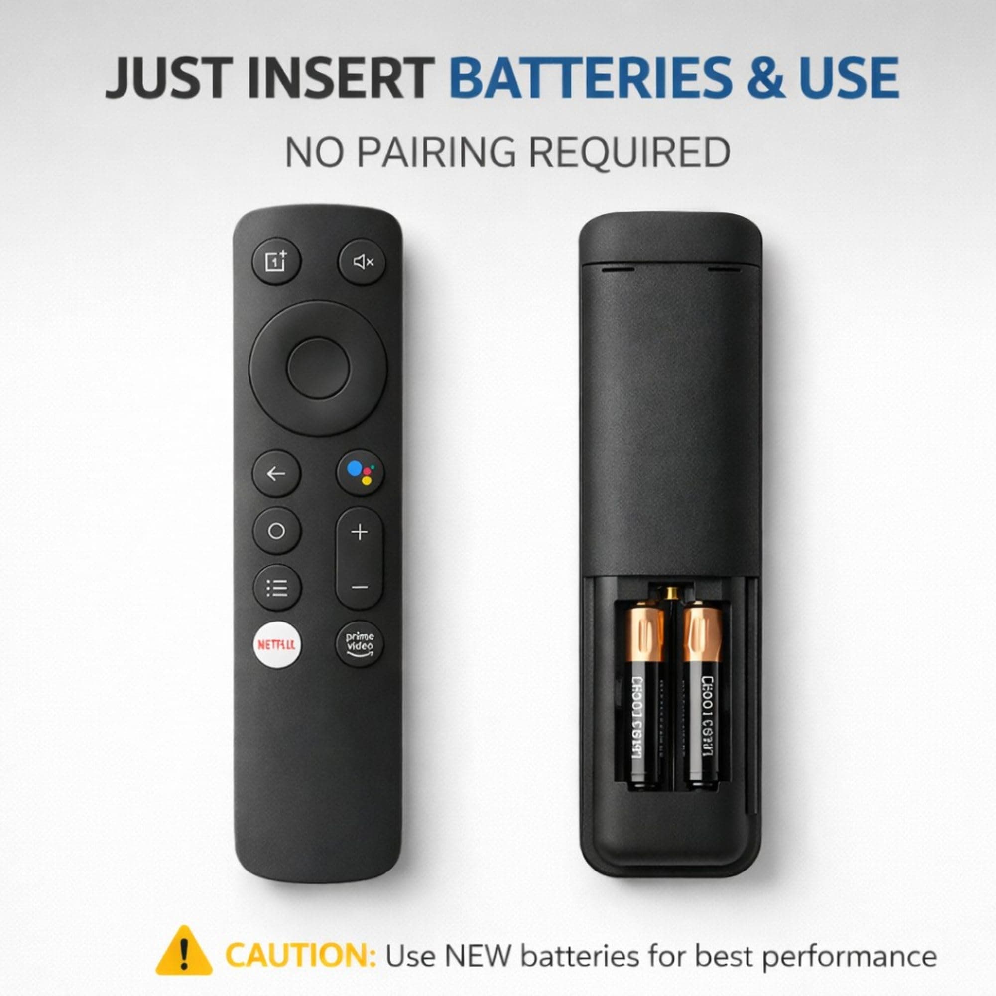 Book My Remote Replacement for OnePlus TV Remote Original Y Series 32Y1 40Y1 43Y1 - IR for One Plus TV Remote (Non-Voice/No Bluetooth/No Assistant) - Fits 32 & 43 Inch Smart LED angle 6