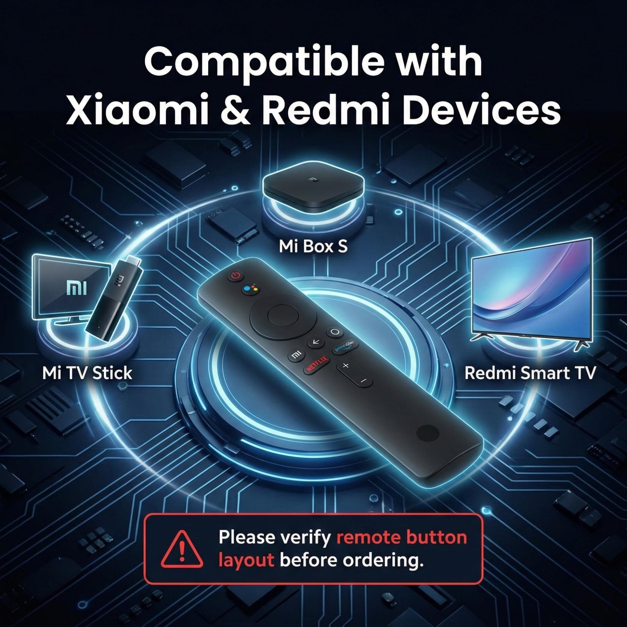 BookMyRemote Voice Remote Control Compatible with Mi TV 4A, 4X, 4K | Replacement for Original Xiaomi Smart Android TV, Mi Box 4K & Mi TV Stick | Bluetooth Connectivity with Google Assistant (Black) angle 6