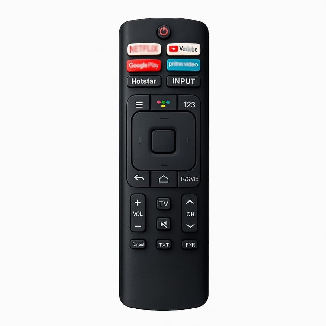 Book My Remote Compatible with Hisense & VU Smart LED TVs | ERF3R69H ERF Series Replacement Remote | Non-Voice IR Remote with Netflix YouTube Prime Video Google Play Hotstar Keys | 4K Android TV