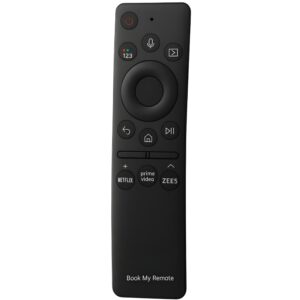 Book My Remote – Smart Voice Remote for Samsung TV (2018–2023) | Compatible with Samsung Smart/QLED/Crystal UHD/4K/8K TVs | Bluetooth Pairing, Voic...