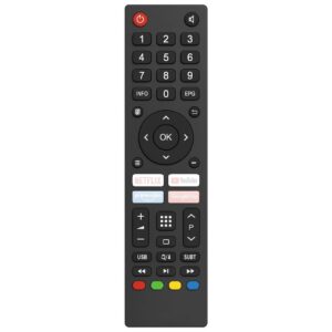 Book My Remote – Compatible BPL Smart TV Remote (No Voice) | Replacement for BPL Android/LED/4K UHD TVs 32″–55″ | OTT Hotkeys Netflix YouTube Prime...