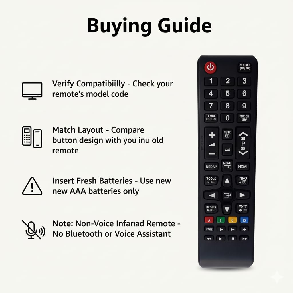 Book My Remote Universal Replacement Remote Compatible with Samsung - Image 4