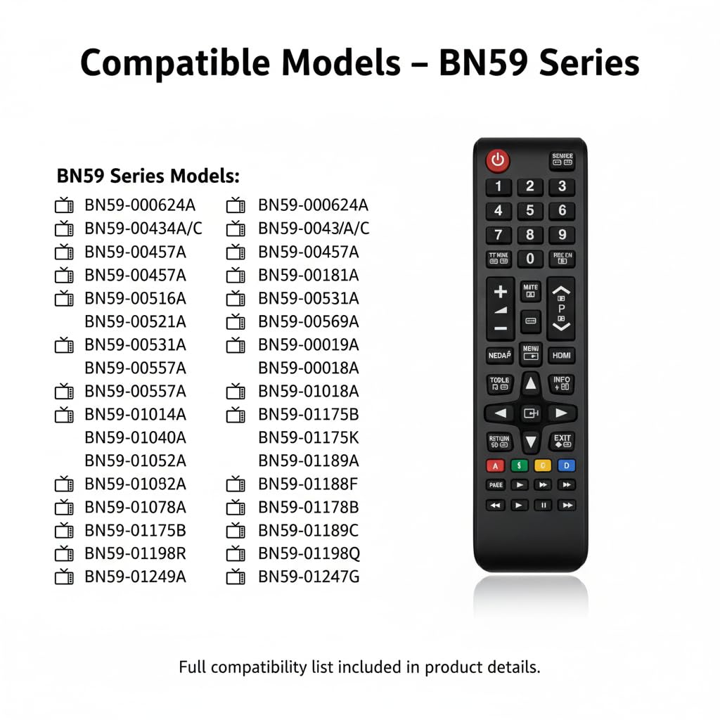 Book My Remote Universal Replacement Remote Compatible with Samsung - Image 8
