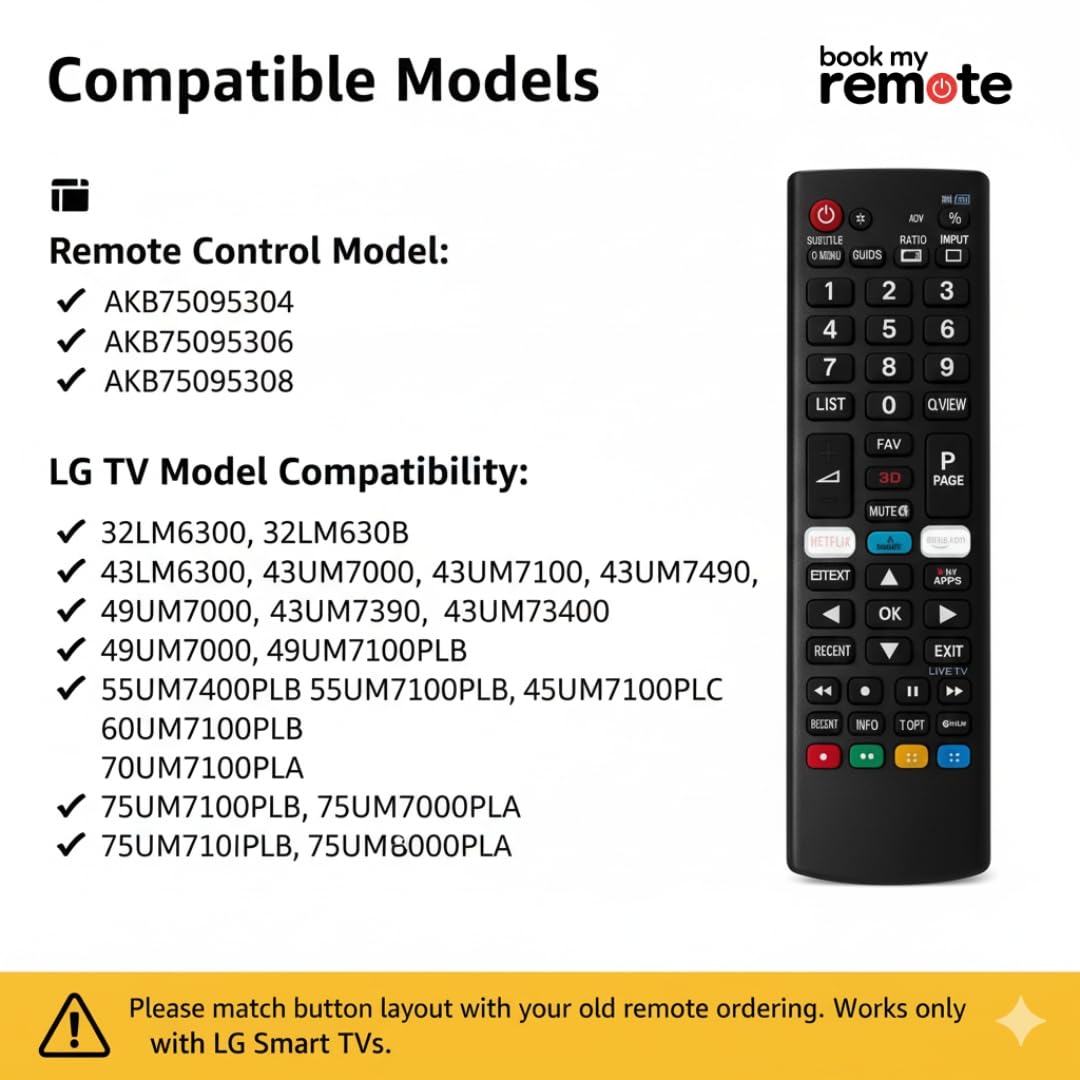 Book My Remote Universal Remote Control Compatible with LG Smart TVs - Image 4