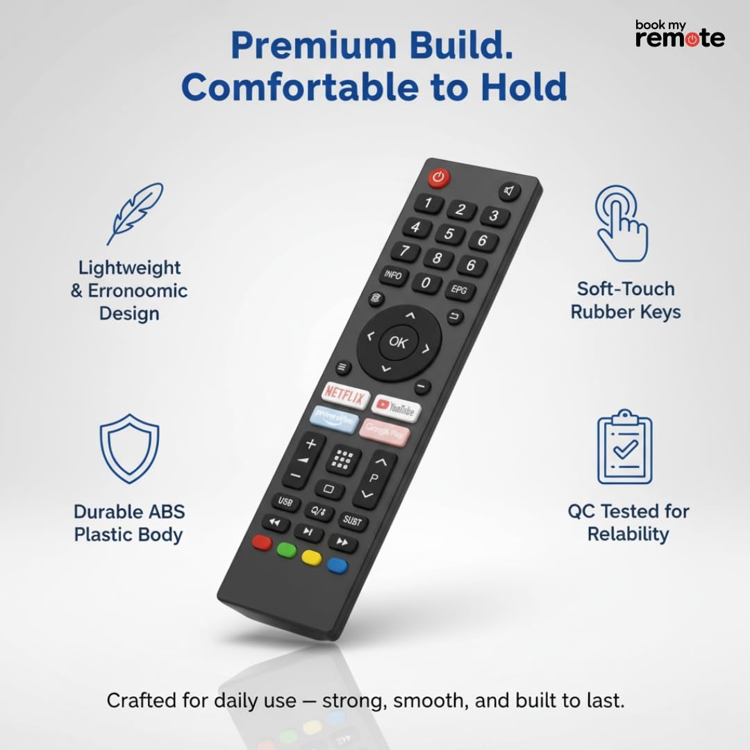 Book My Remote – Compatible BPL Smart TV Remote (No Voice) | - Image 7