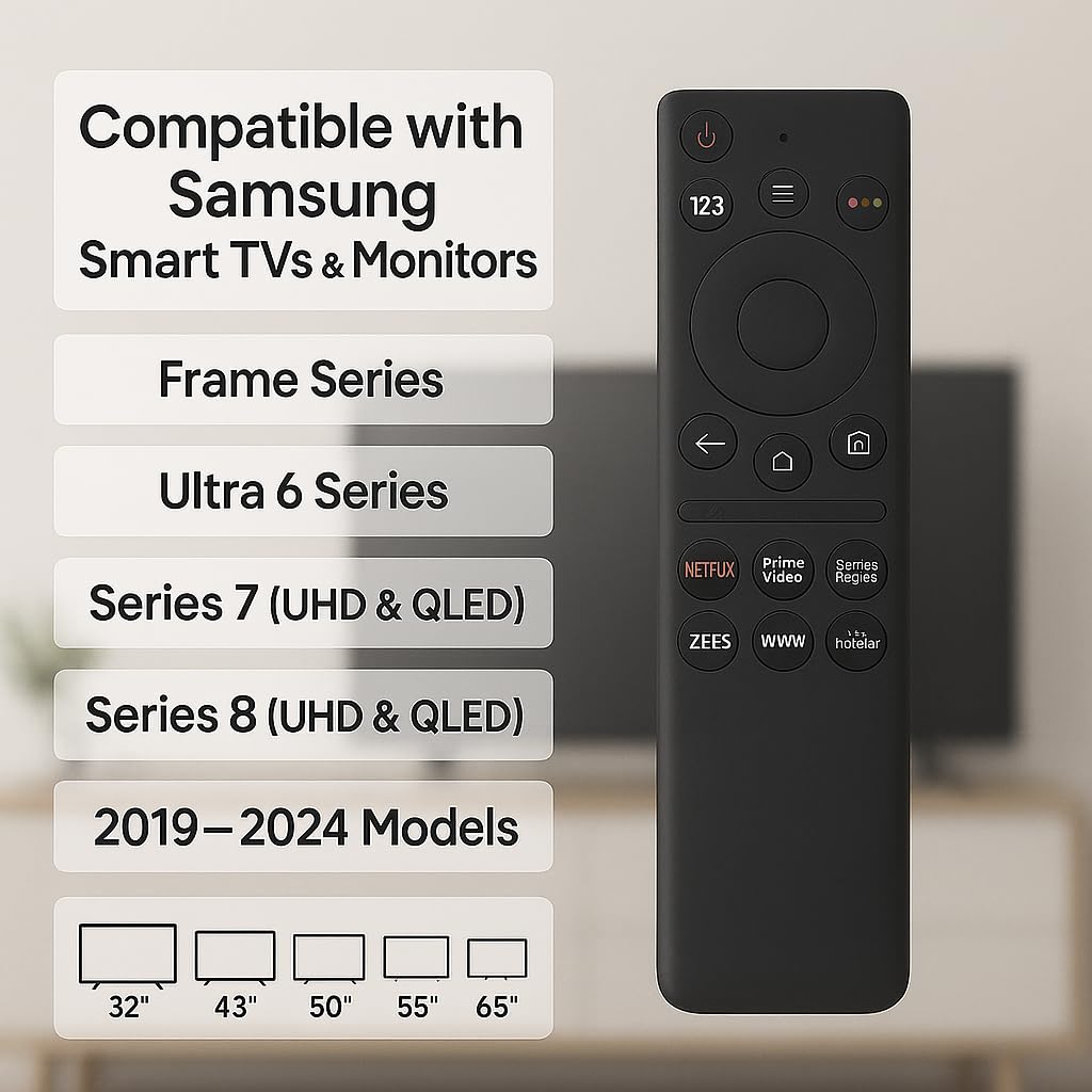 Book My Remote Replacement for Samsung Smart TV BN59 Works with 4K - Image 3