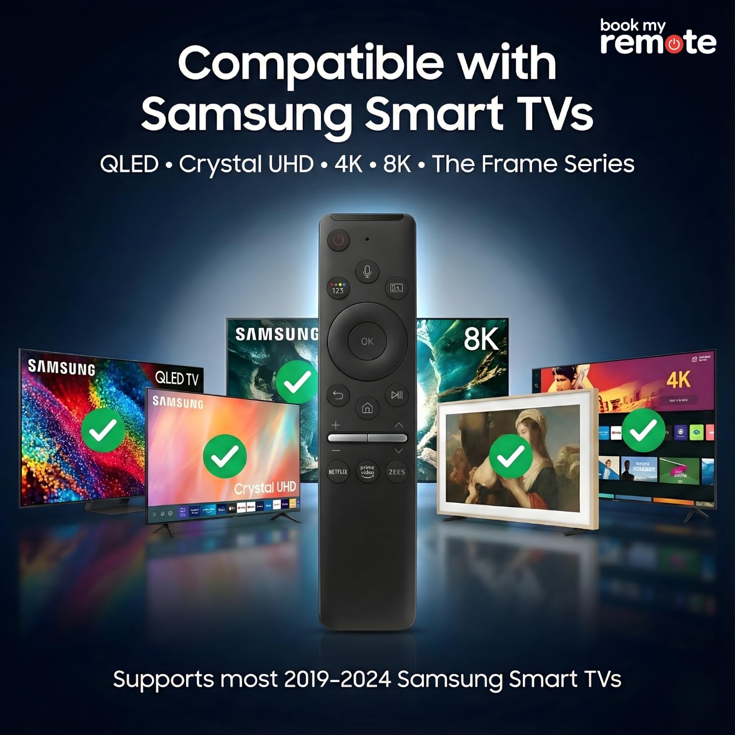 Book My Remote Voice Control Remote Compatible with Samsung Smart TV - Image 5