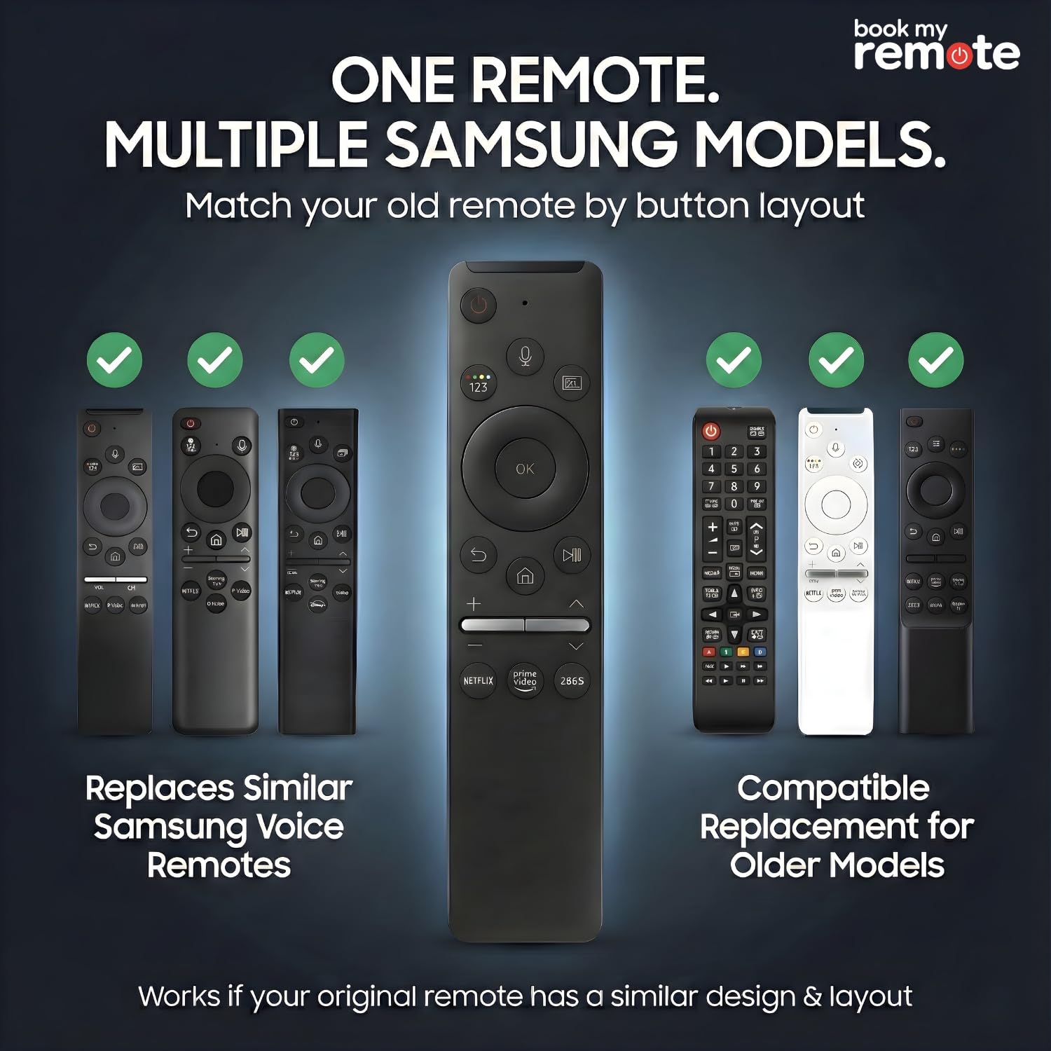 Book My Remote Voice Control Remote Compatible with Samsung Smart TV - Image 2